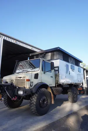 Empty DIY Unimog Camper Box — view 1